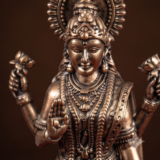 Brass Goddess Lakshmi Idol | Standing Goddess of Wealth & Prosperity | Hindu Goddess Statue | Premium Spiritual Home Decor - Image 4